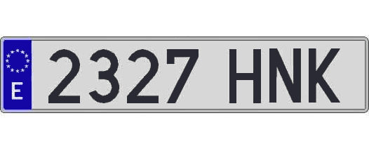 2327HNK matricula larga