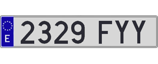 2329FYY matricula larga