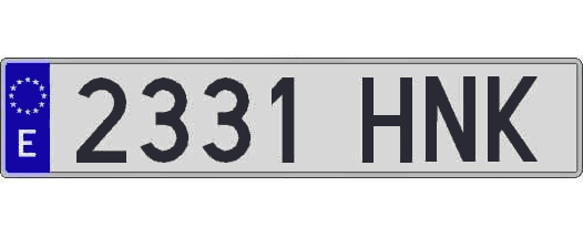 2331HNK matricula larga