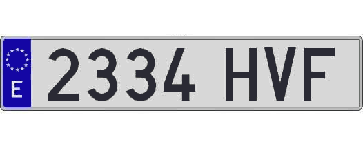 2334HVF matricula larga