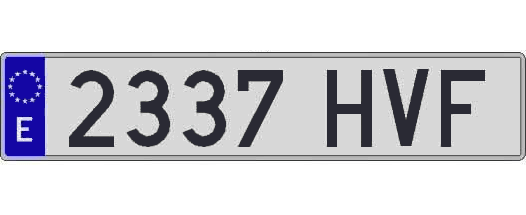 2337HVF matricula larga