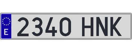 2340HNK matricula larga