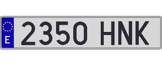 2350HNK matricula larga
