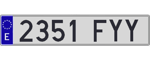 2351FYY matricula larga