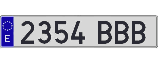 2354BBB matricula larga