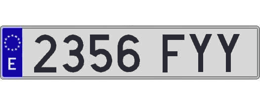 2356FYY matricula larga
