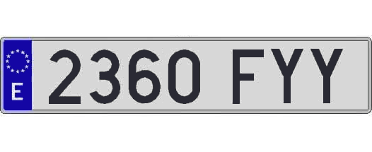 2360FYY matricula larga