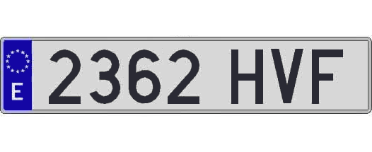 2362HVF matricula larga