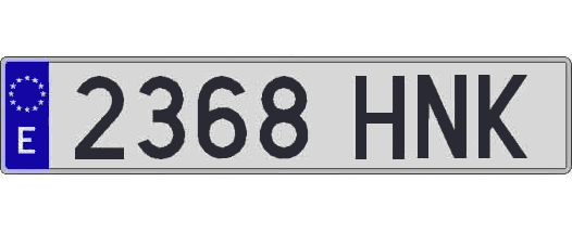 2368HNK matricula larga