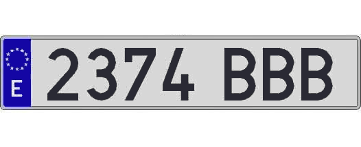 2374BBB matricula larga