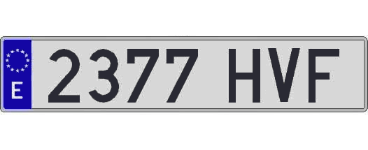 2377HVF matricula larga