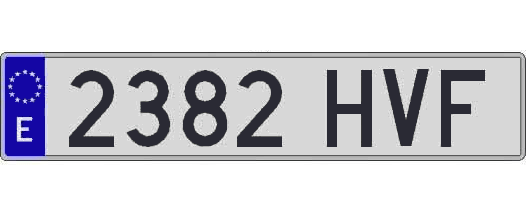 2382HVF matricula larga