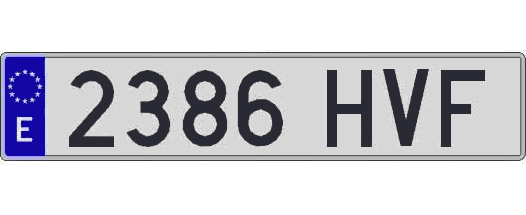 2386HVF matricula larga