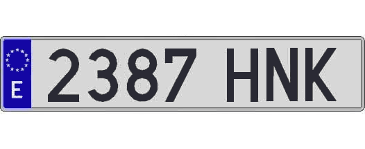 2387HNK matricula larga