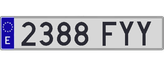 2388FYY matricula larga