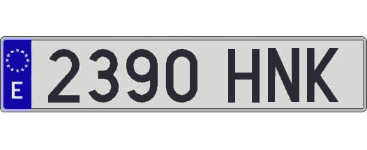 2390HNK matricula larga