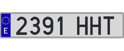 2391HHT matricula larga