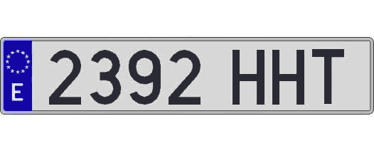 2392HHT matricula larga