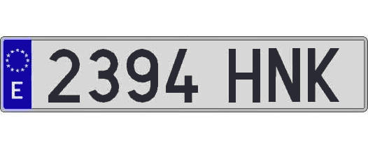 2394HNK matricula larga