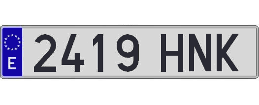 2419HNK matricula larga