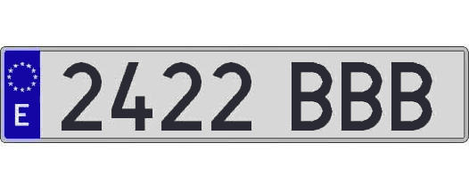 2422BBB matricula larga