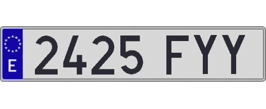 2425FYY matricula larga