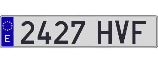 2427HVF matricula larga