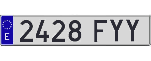 2428FYY matricula larga