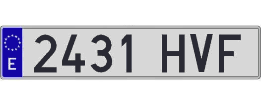 2431HVF matricula larga