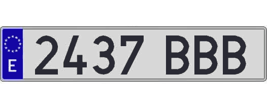 2437BBB matricula larga