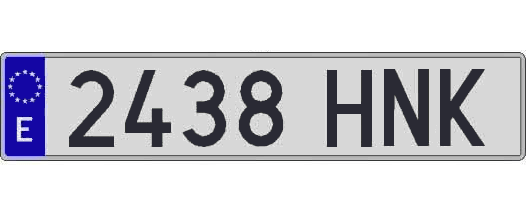 2438HNK matricula larga