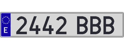 2442BBB matricula larga