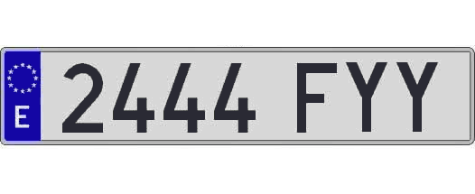2444FYY matricula larga