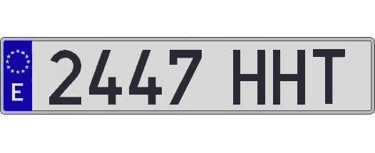 2447HHT matricula larga