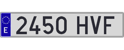 2450HVF matricula larga