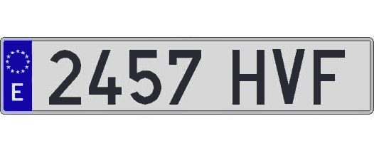 2457HVF matricula larga