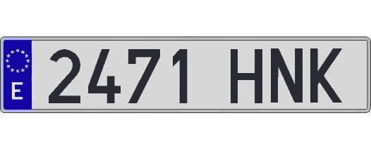 2471HNK matricula larga