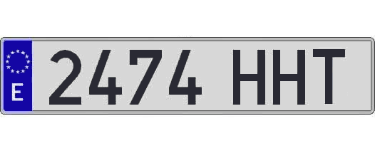 2474HHT matricula larga