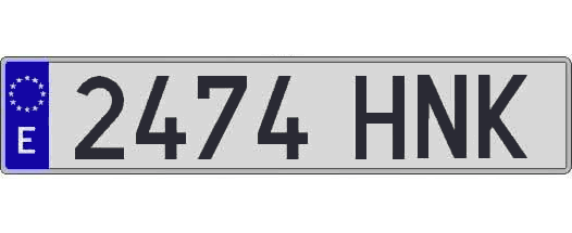 2474HNK matricula larga