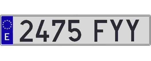 2475FYY matricula larga