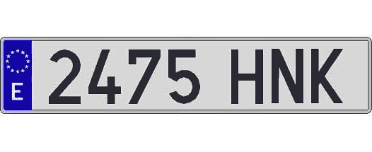 2475HNK matricula larga