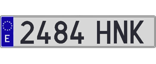 2484HNK matricula larga