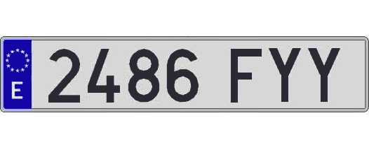 2486FYY matricula larga