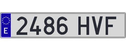 2486HVF matricula larga