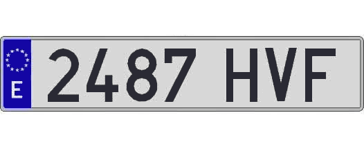 2487HVF matricula larga