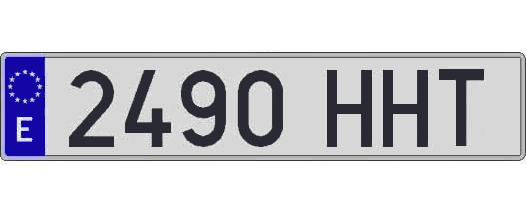 2490HHT matricula larga