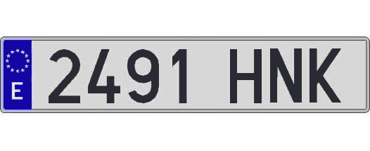 2491HNK matricula larga