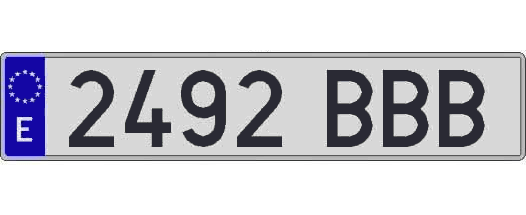 2492BBB matricula larga