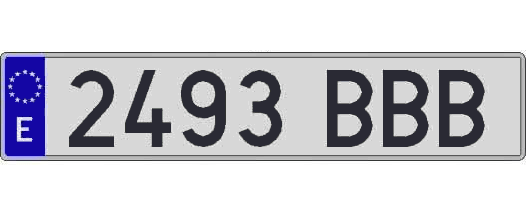 2493BBB matricula larga