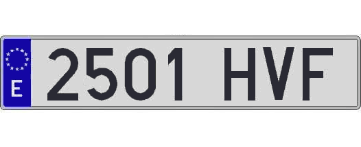 2501HVF matricula larga